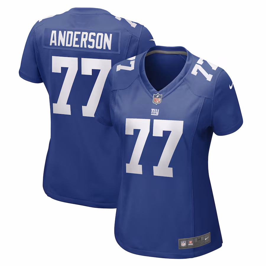 Women's New York Giants Jack Anderson Nike Royal Game Player Jersey - Puhuasuan