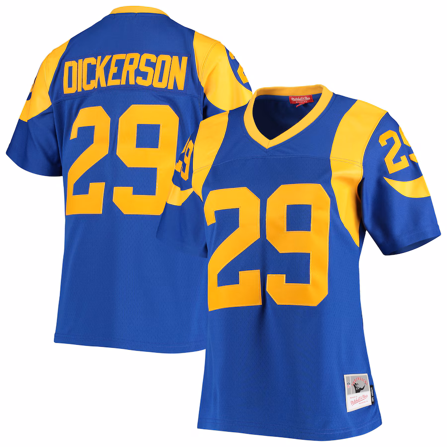 Women's Los Angeles Rams Eric Dickerson Mitchell & Ness Royal Legacy Replica Team Jersey - Puhuasuan