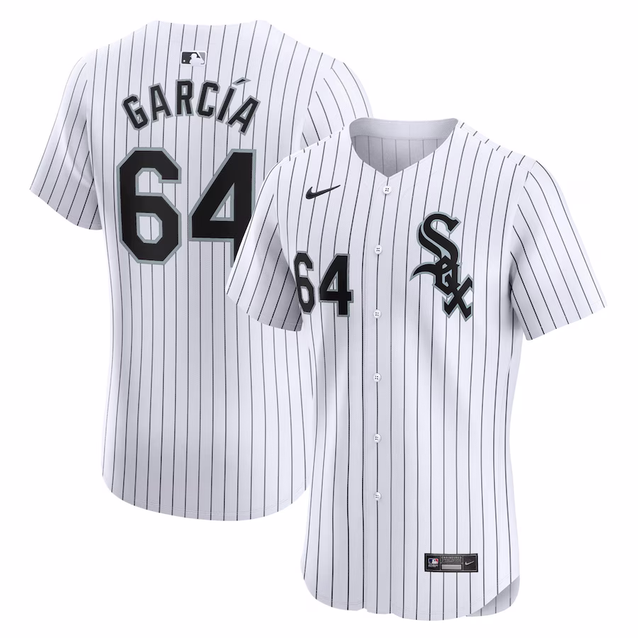 Men's Chicago White Sox Deivi Garcia Nike White Home Elite Player Jersey - Puhuasuan
