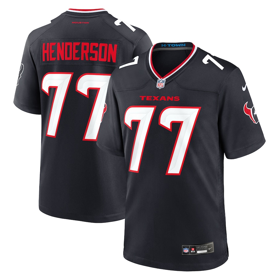 Men's Houston Texans LaDarius Henderson Nike  Navy Game Jersey - Puhuasuan