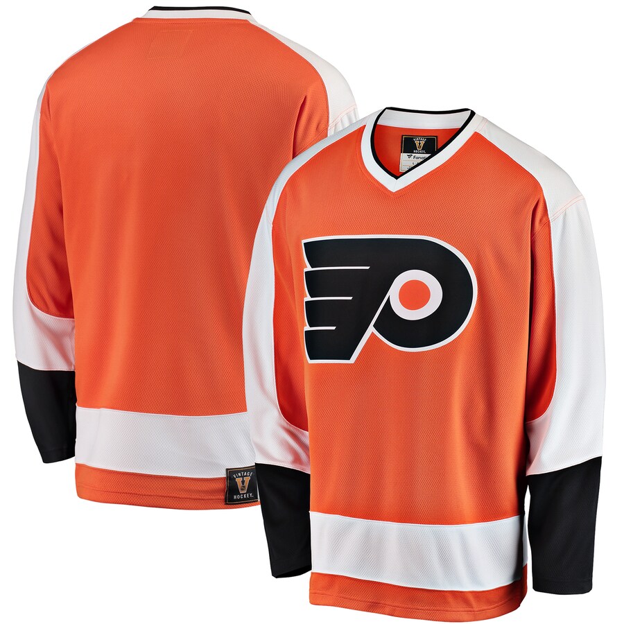 Men's Philadelphia Flyers Fanatics Branded Orange Premier Breakaway Heritage Blank Jersey - Puhuasuan