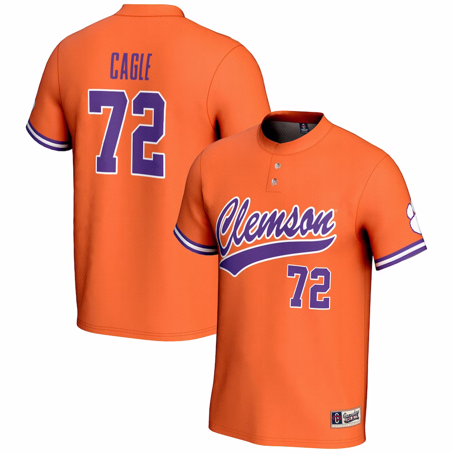 Valerie Cagle Clemson Tigers GameDay Greats Youth NIL Lightweight Softball Fashion Jersey - Orange - Puhuasuan