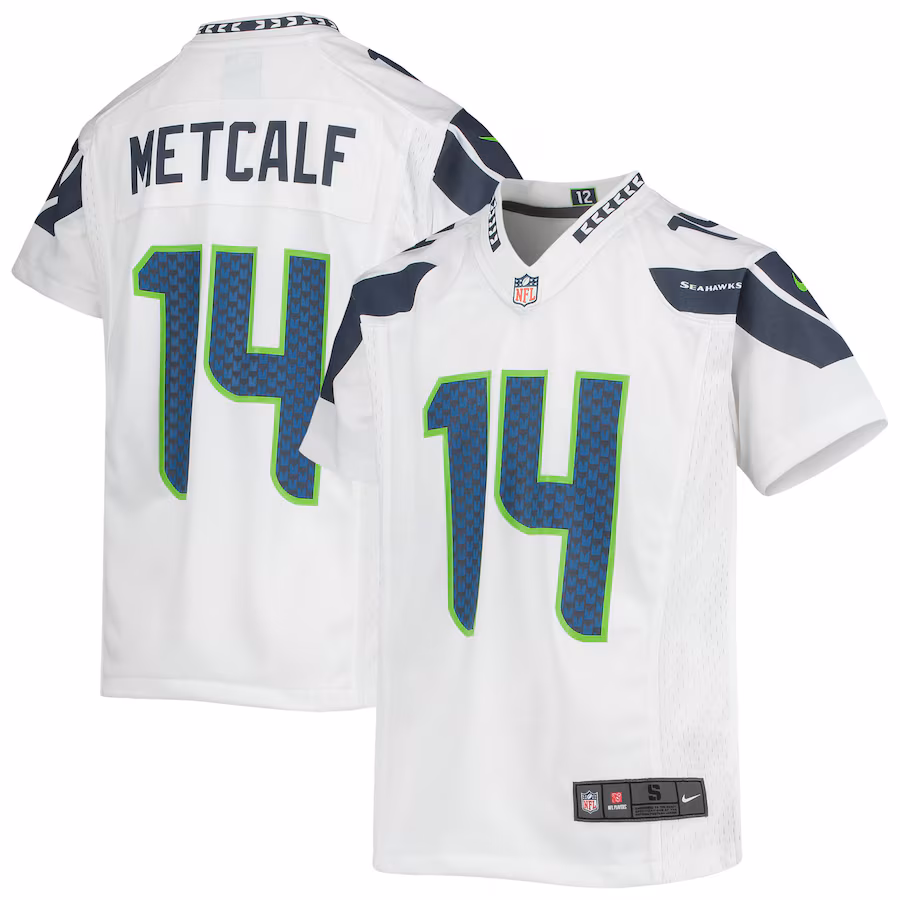 Youth Seattle Seahawks DK Metcalf Nike White Game Jersey - Puhuasuan