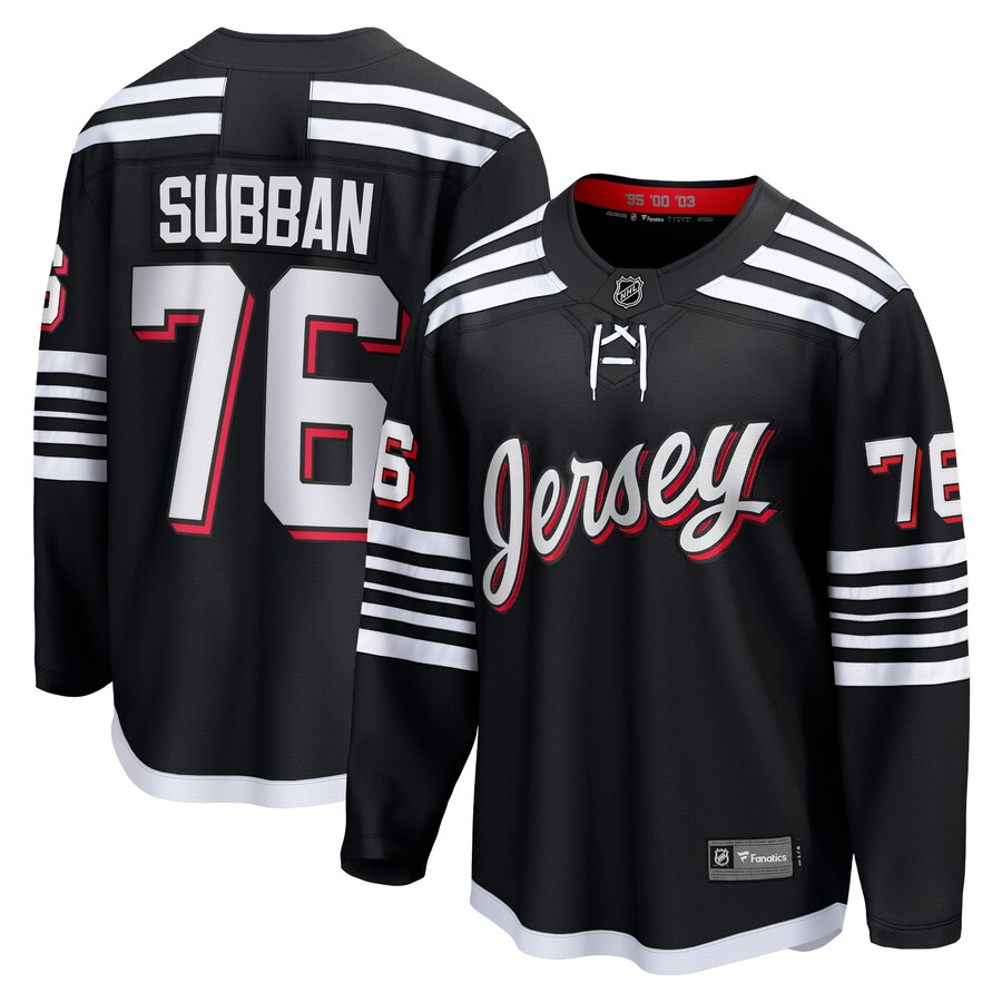 Men's New Jersey Devils P.K. Subban Fanatics Branded Black Alternate Premier Breakaway Player Jersey - Puhuasuan