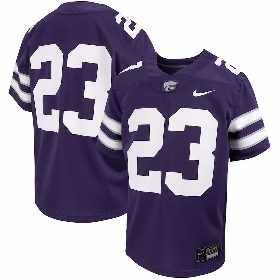 #23 Kansas State Wildcats Nike Youth Untouchable Replica Game Jersey - Purple - Puhuasuan