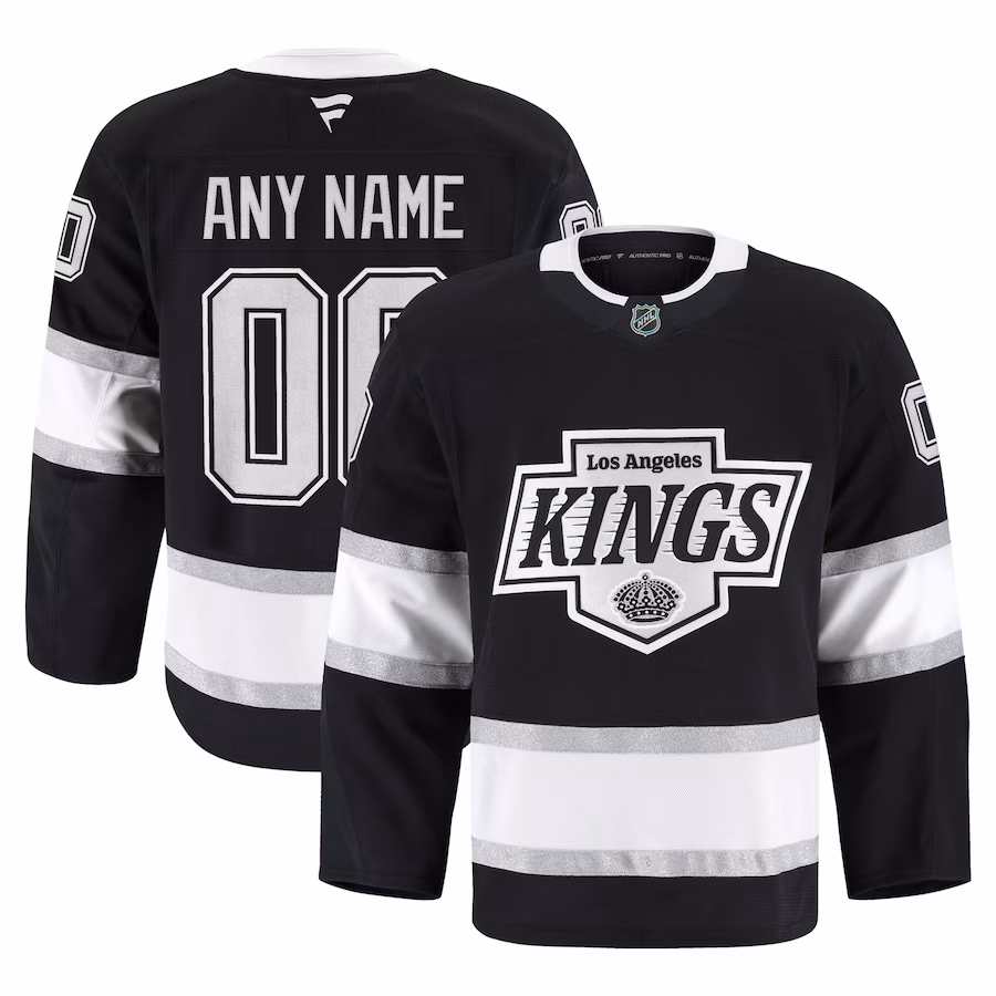 Men's Los Angeles Kings Fanatics Black Home Authentic Pro Custom Jersey - Puhuasuan
