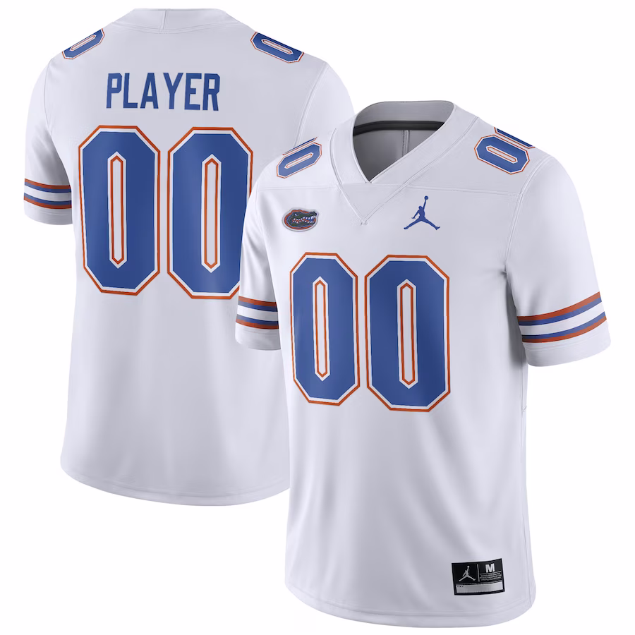 Florida Gators Jordan Brand Pick-A-Player NIL Replica Football Jersey - White - Puhuasuan