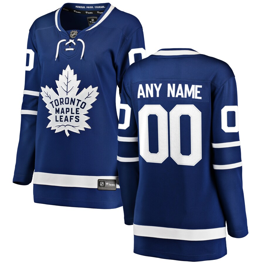 Women's Toronto Maple Leafs Fanatics Branded Blue Home Breakaway Custom Jersey - Puhuasuan