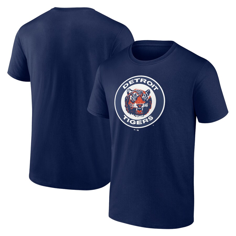 Men's Detroit Tigers Navy Cooperstown Collection Huntington Team T-Shirt - Puhuasuan