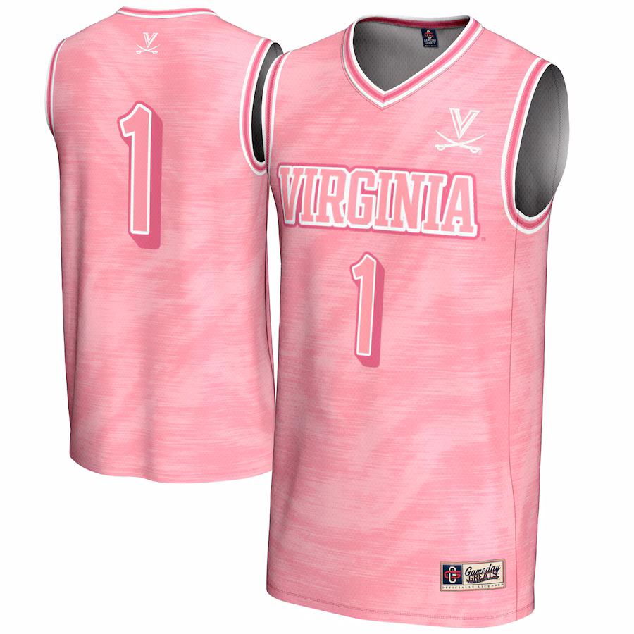 #1 Virginia Cavaliers GameDay Greats Youth Lightweight Basketball Jersey - Pink - Puhuasuan