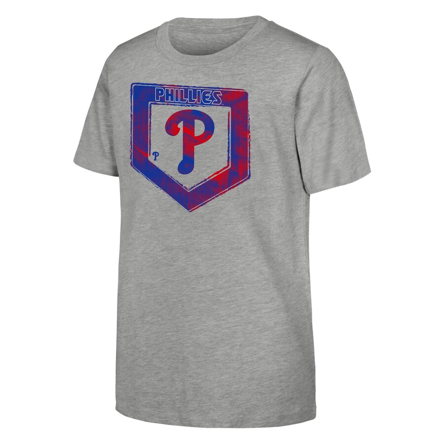 Youth Philadelphia Phillies Heather Gray Stolen Base T-Shirt - Puhuasuan