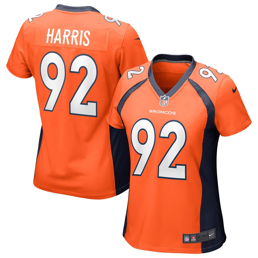 Women's Denver Broncos Jonathan Harris Nike Orange Game Jersey - Puhuasuan