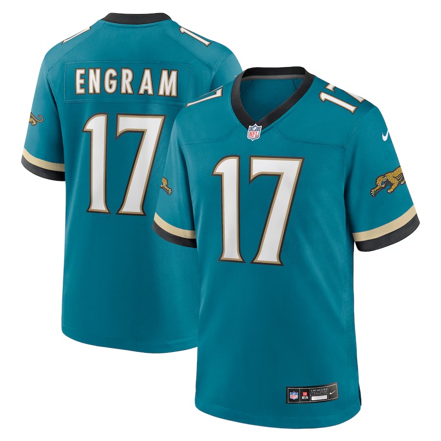 Men's Jacksonville Jaguars Evan Engram Nike Teal Prowler Throwback Player Game Jersey - Puhuasuan