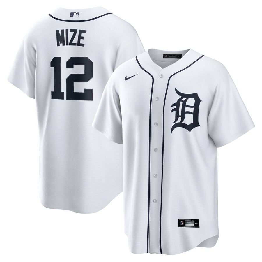 Men's Detroit Tigers Casey Mize Nike White Home Replica Jersey - Puhuasuan