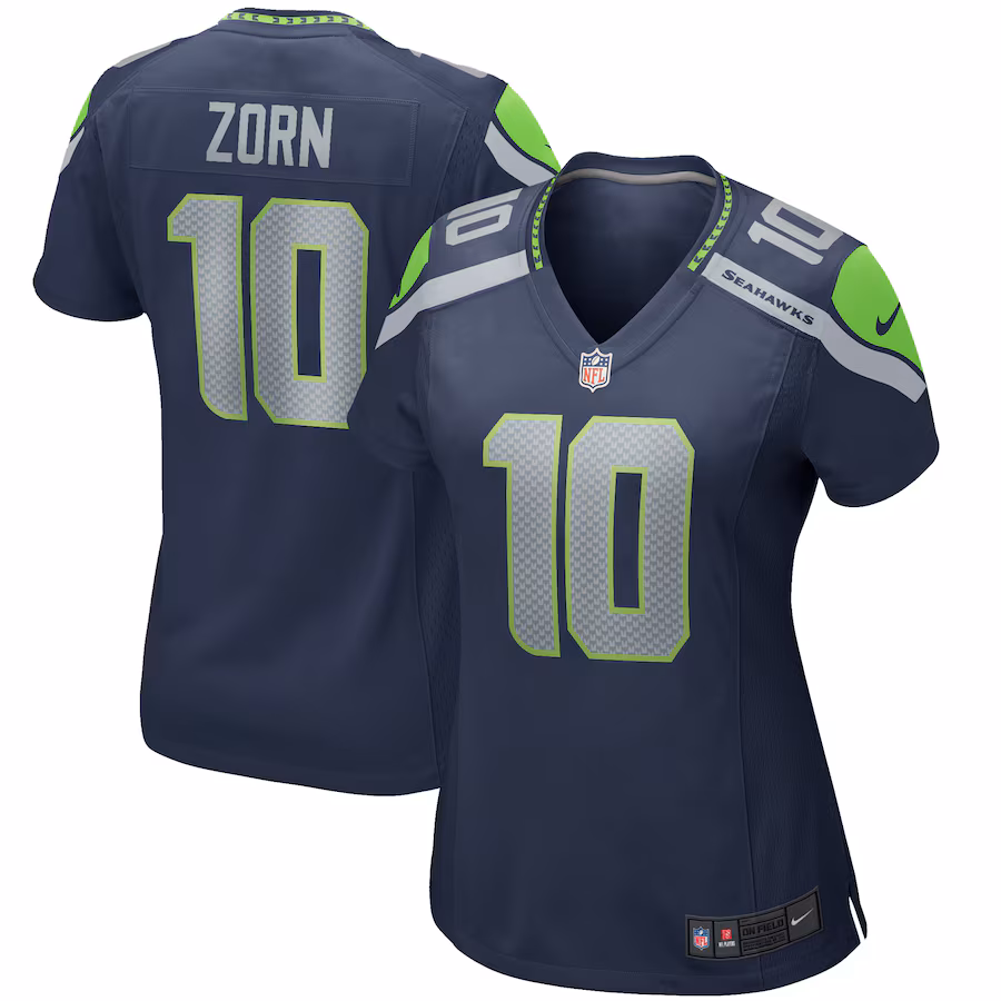 Women's Seattle Seahawks Jim Zorn Nike College Navy Game Retired Player Jersey - Puhuasuan