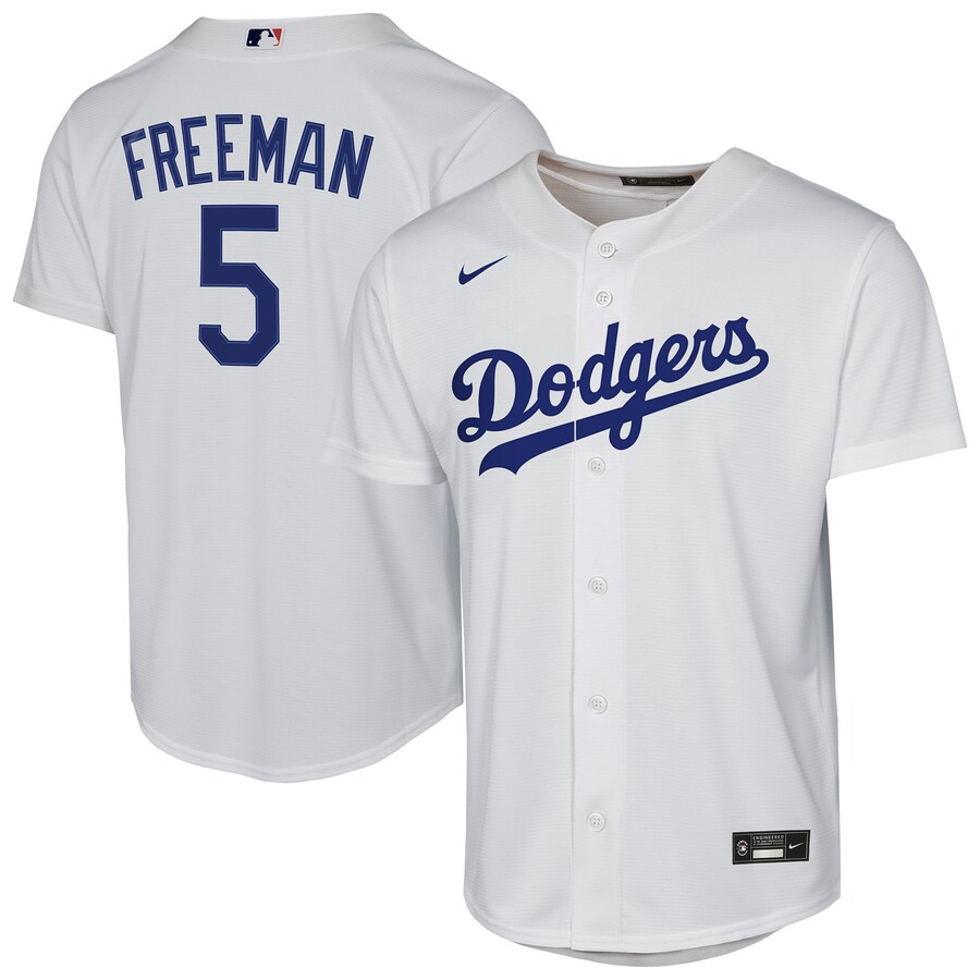 Youth Los Angeles Dodgers Freddie Freeman Nike White Home Replica Player Jersey - Puhuasuan