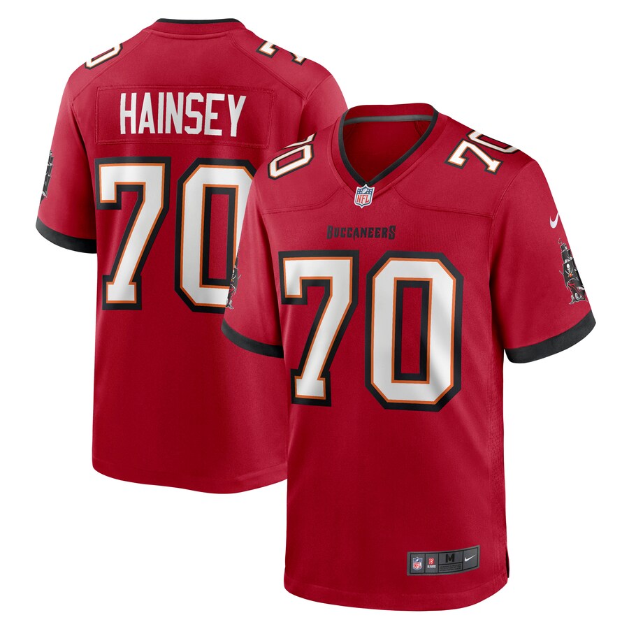 Men's Tampa Bay Buccaneers Robert Hainsey Nike Red Game Jersey - Puhuasuan