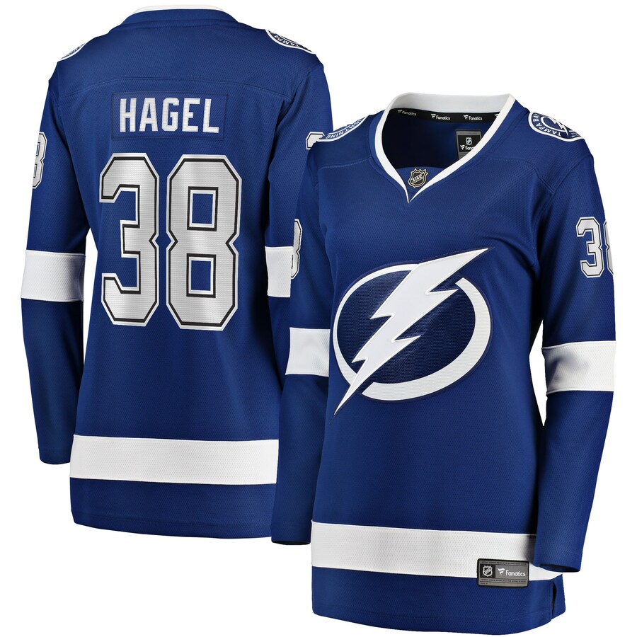Women's Tampa Bay Lightning Brandon Hagel Fanatics Branded Blue Home Breakaway Player Jersey - Puhuasuan