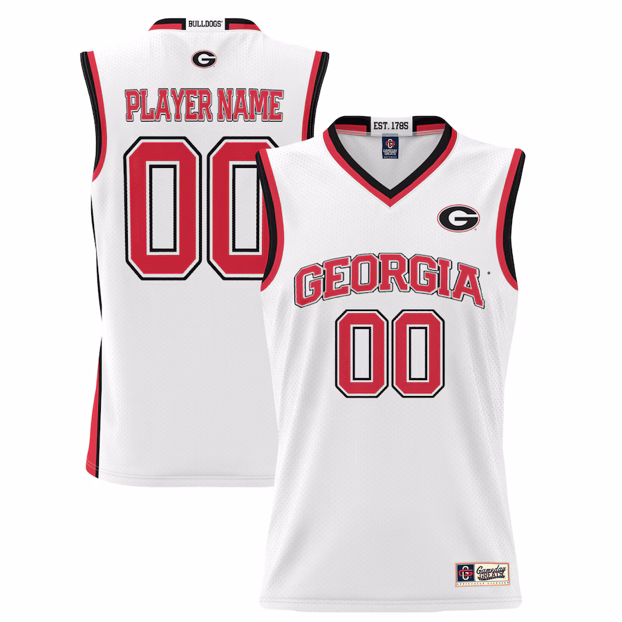 Georgia Bulldogs GameDay Greats Youth NIL Pick-A-Player Lightweight Basketball Jersey - White - Puhuasuan