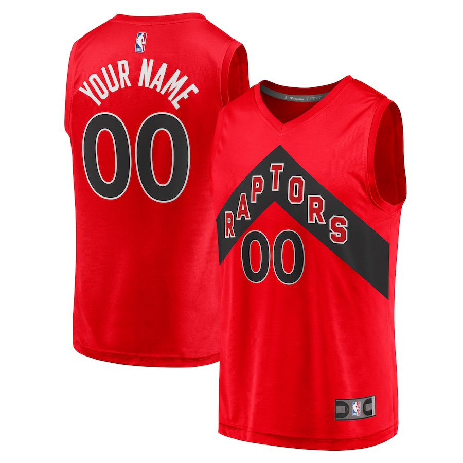 Youth Toronto Raptors Fanatics Red Fast Break Replica Custom Jersey - Icon Edition - Puhuasuan