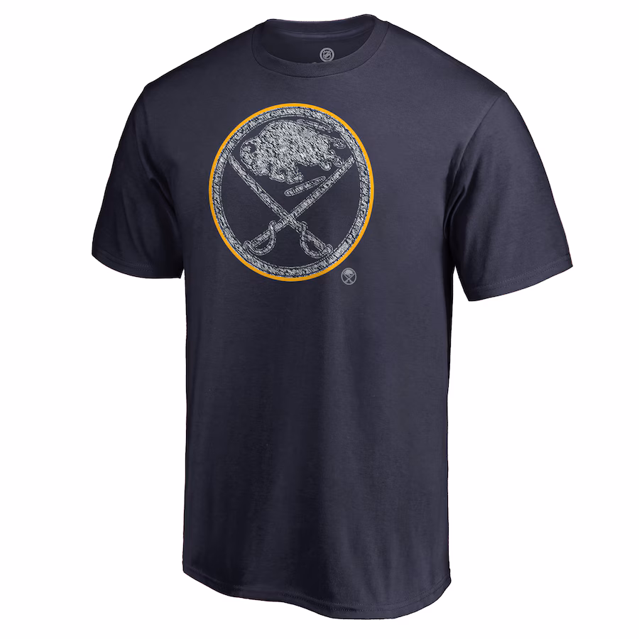 Men's Buffalo Sabres Navy Static Logo T-Shirt - Puhuasuan