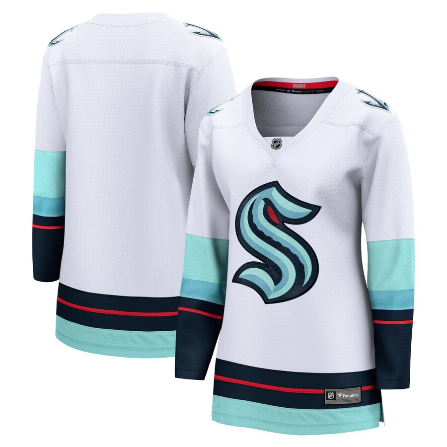 Women's Seattle Kraken Fanatics Branded White Away Breakaway Jersey - Puhuasuan