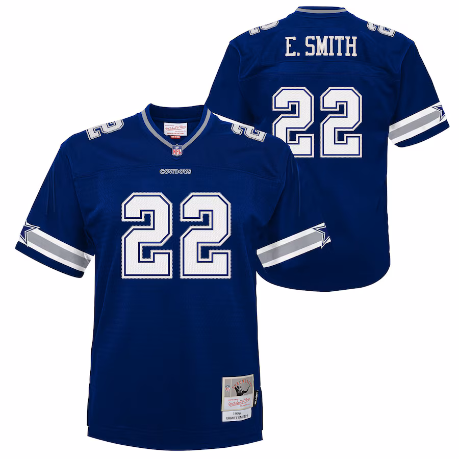 Youth Dallas Cowboys Emmitt Smith Mitchell & Ness Navy 1996 Legacy Jersey - Puhuasuan