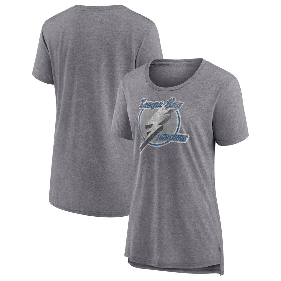 Women's Tampa Bay Lightning Fanatics Heather Gray Special Edition 2.0 Modern T-Shirt - Puhuasuan