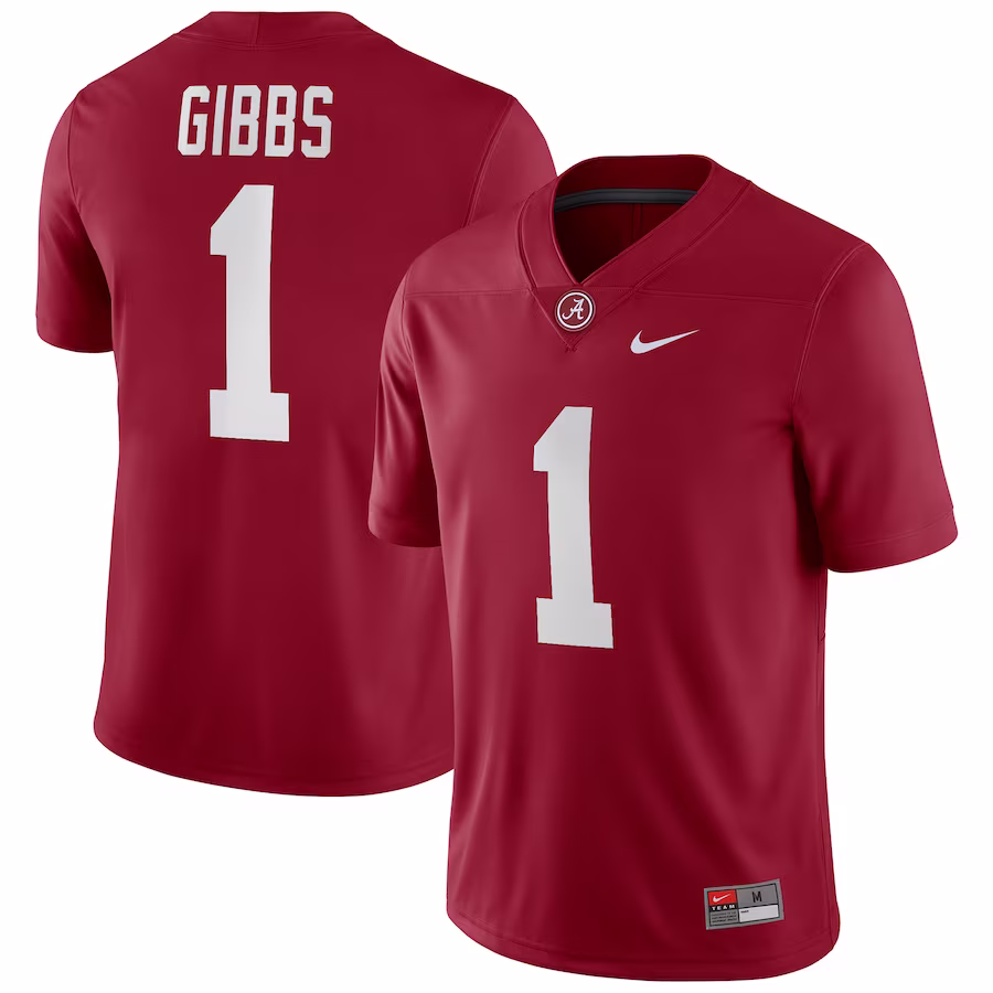 Jahmyr Gibbs Alabama Crimson Tide Nike Player Game Jersey - Crimson - Puhuasuan