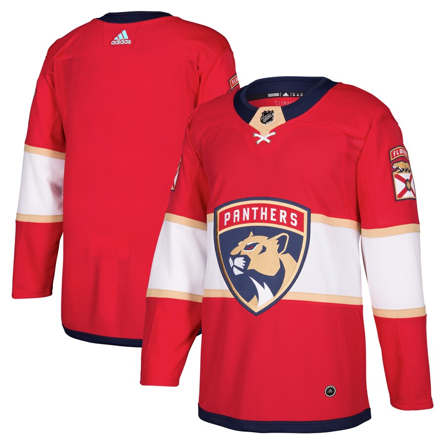 Men's Florida Panthers adidas Red Home Authentic Blank Jersey - Puhuasuan