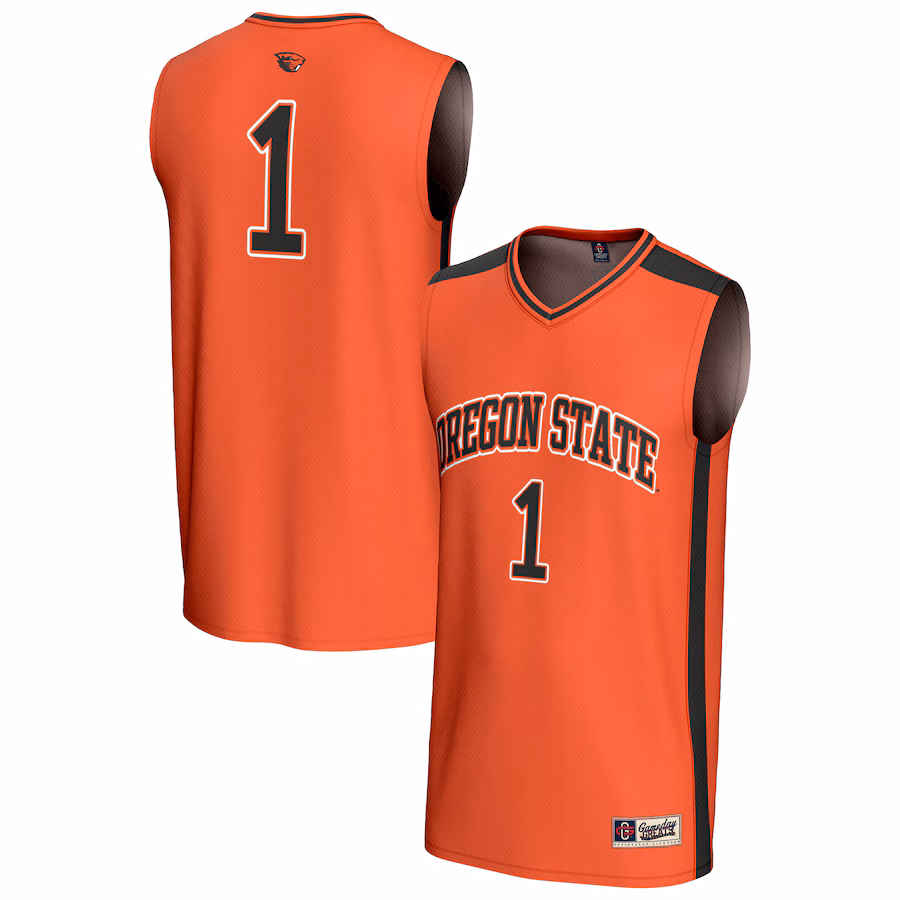 Youth GameDay Greats #1 Orange Oregon State Beavers Lightweight Collegiate Basketball Fashion Jersey - Puhuasuan