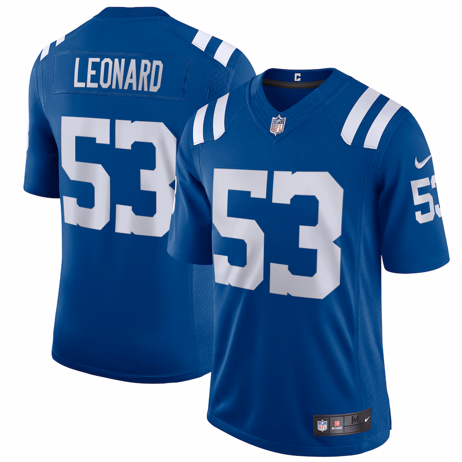 Men's Indianapolis Colts Shaquille Leonard Nike Royal Vapor Limited Jersey - Puhuasuan
