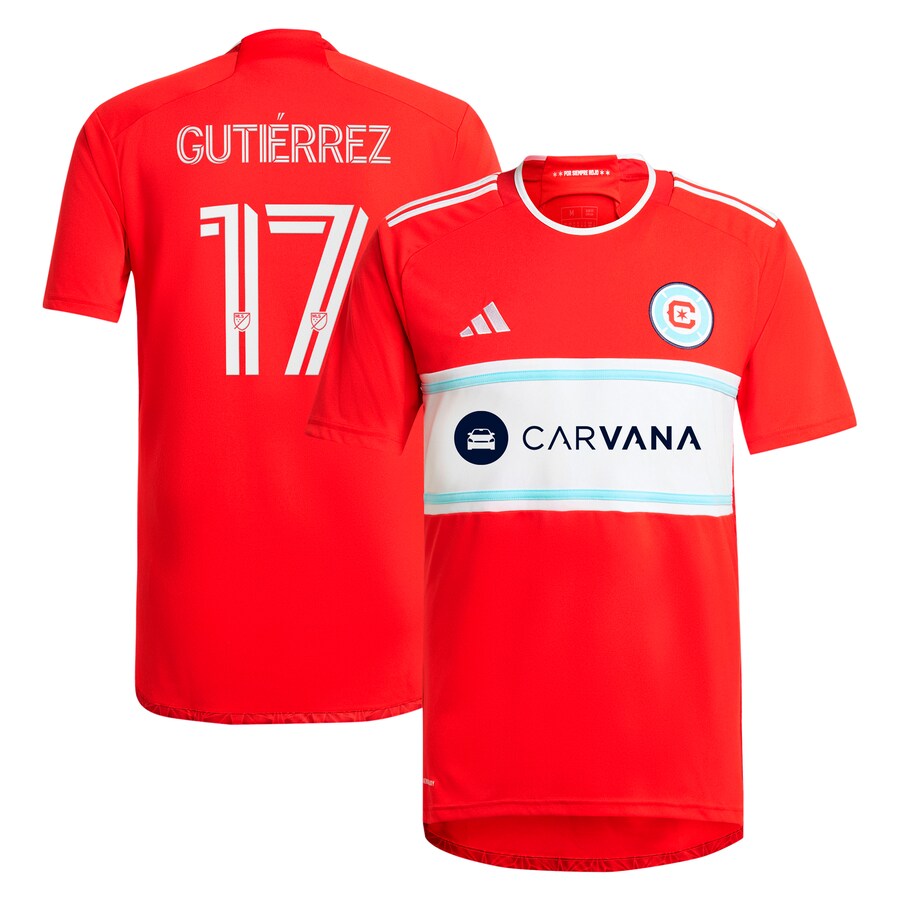 Men's Chicago Fire Brian Gutiérrez adidas Red 2024 Return To Red Replica Player Jersey - Puhuasuan
