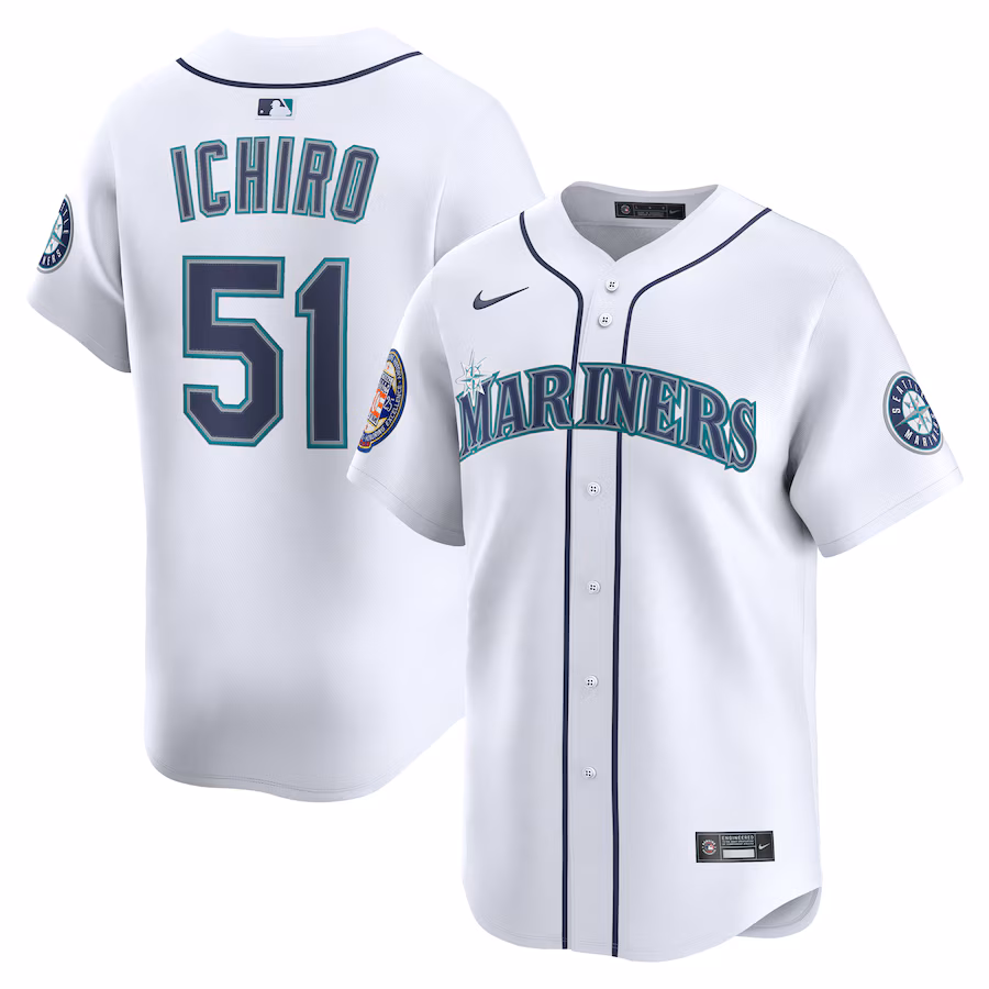 Men's Seattle Mariners Ichiro Suzuki Nike White 2025 National Baseball Hall of Fame Nike Home Limited Player Jersey - Puhuasuan