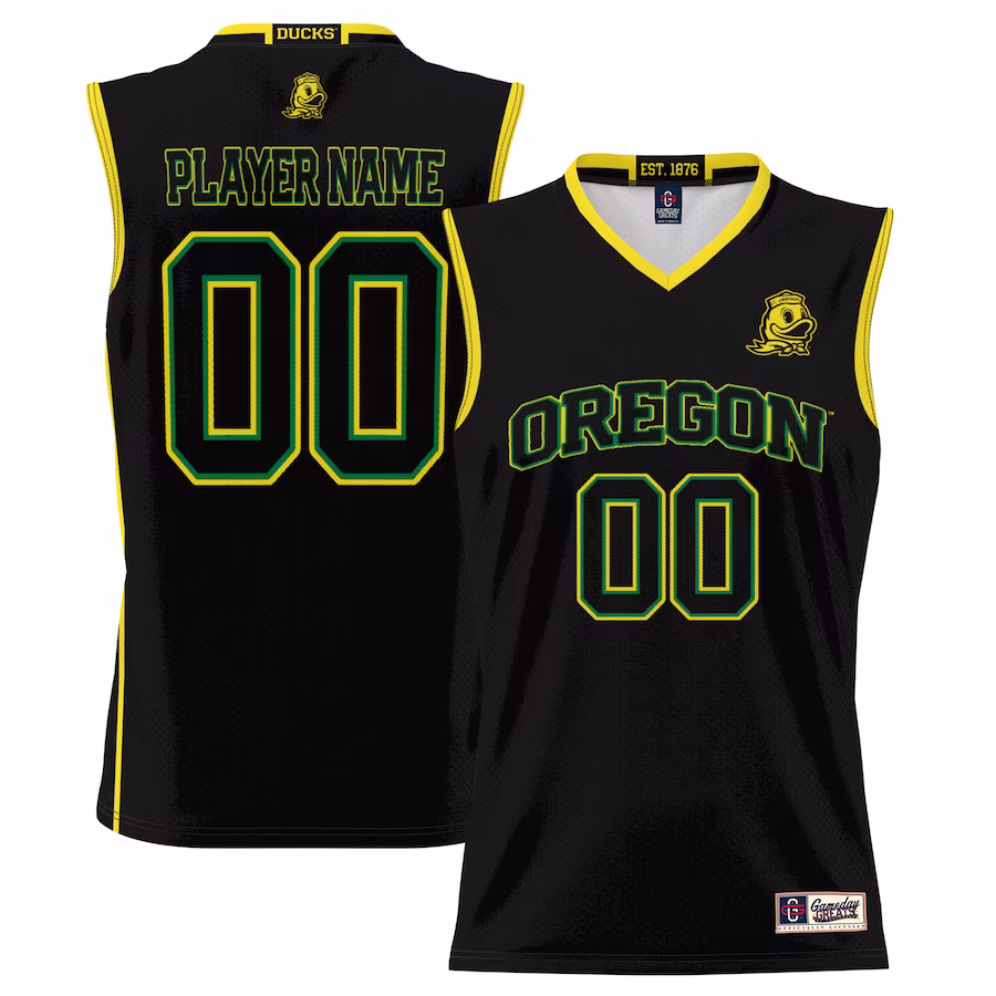 Oregon Ducks GameDay Greats Men's NIL Pick-A-Player Lightweight Basketball Jersey - Black - Puhuasuan