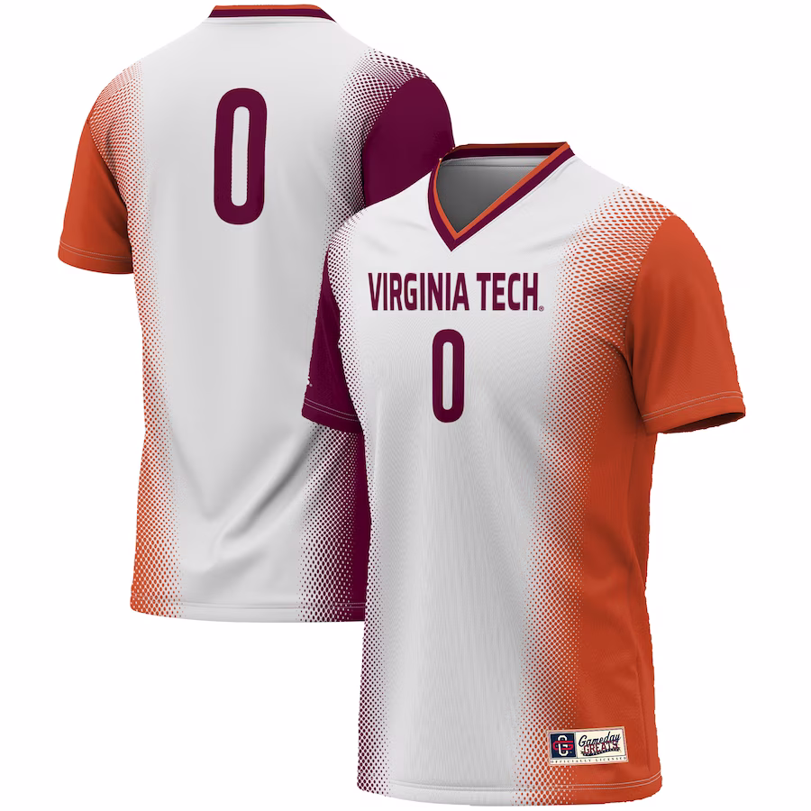 #0 Virginia Tech Hokies GameDay Greats Youth  Lightweight Women's Soccer Jersey - White - Puhuasuan