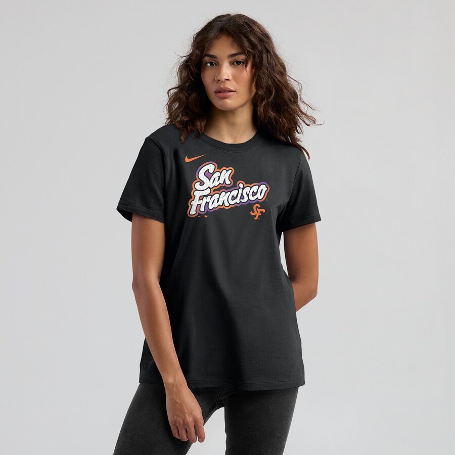 Women's San Francisco Giants Nike Black 2025 City Connect Wordmark T-Shirt - Puhuasuan