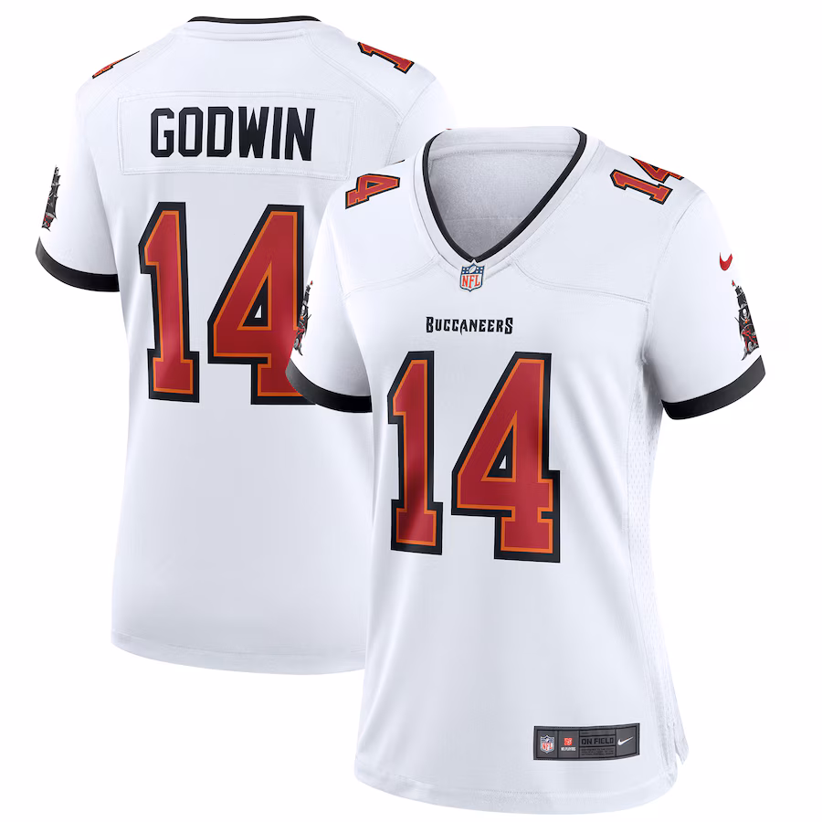 Women's Tampa Bay Buccaneers Chris Godwin Nike White Player Jersey - Puhuasuan