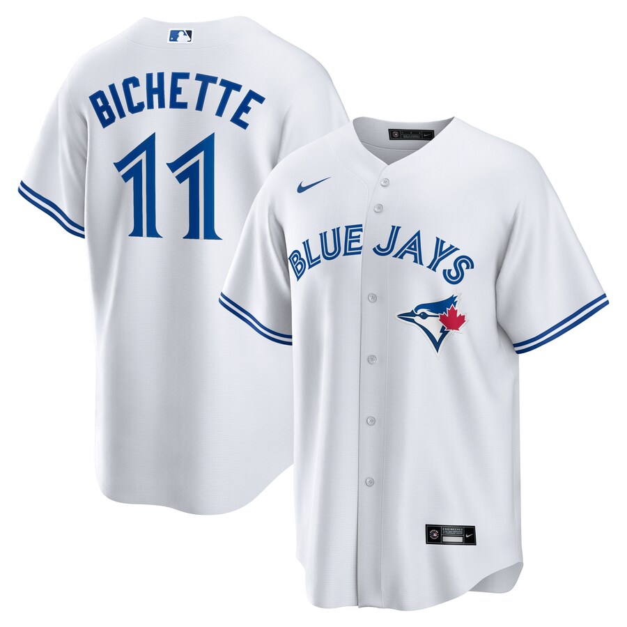 Men's Toronto Blue Jays Bo Bichette Nike White Home Replica Jersey - Puhuasuan