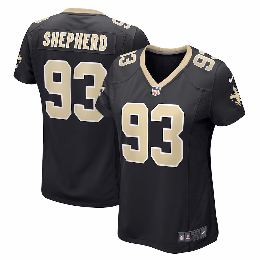 Women's New Orleans Saints Nathan Shepherd Nike Black Game Jersey - Puhuasuan