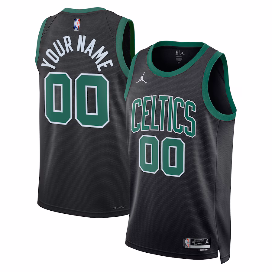 Unisex Boston Celtics Jordan Brand Black 2022/23 Swingman Custom Jersey - Statement Edition - Puhuasuan