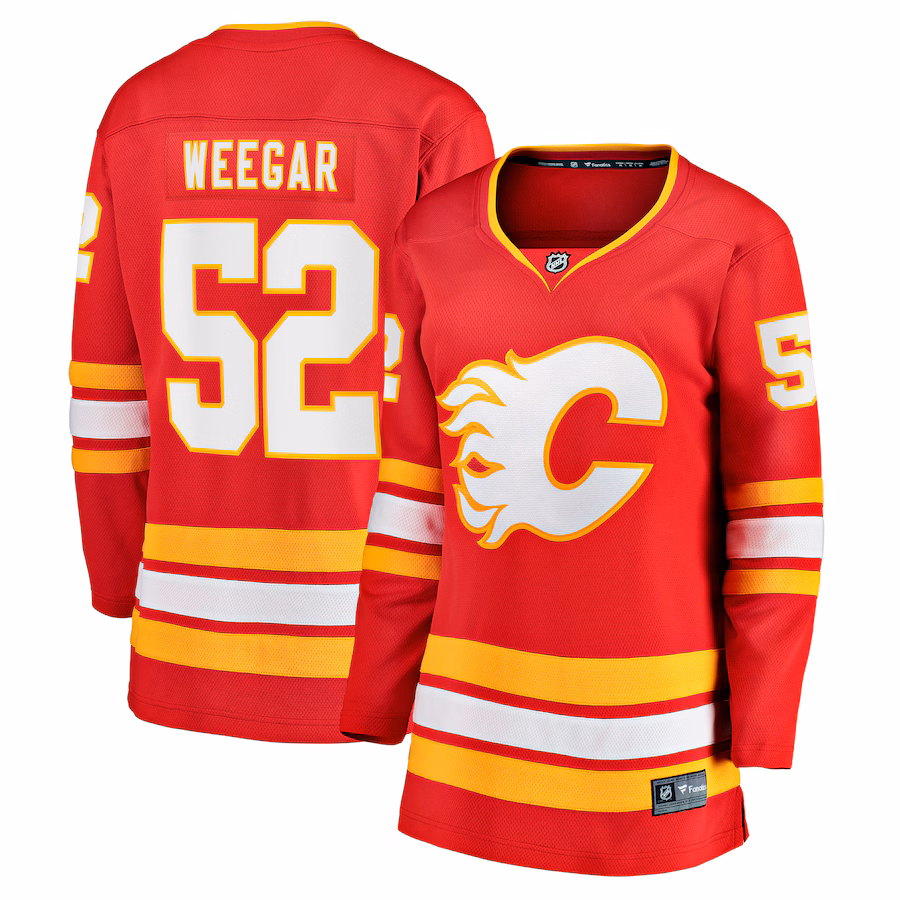 Women's Calgary Flames MacKenzie Weegar Fanatics Red Home Breakaway Player Jersey - Puhuasuan
