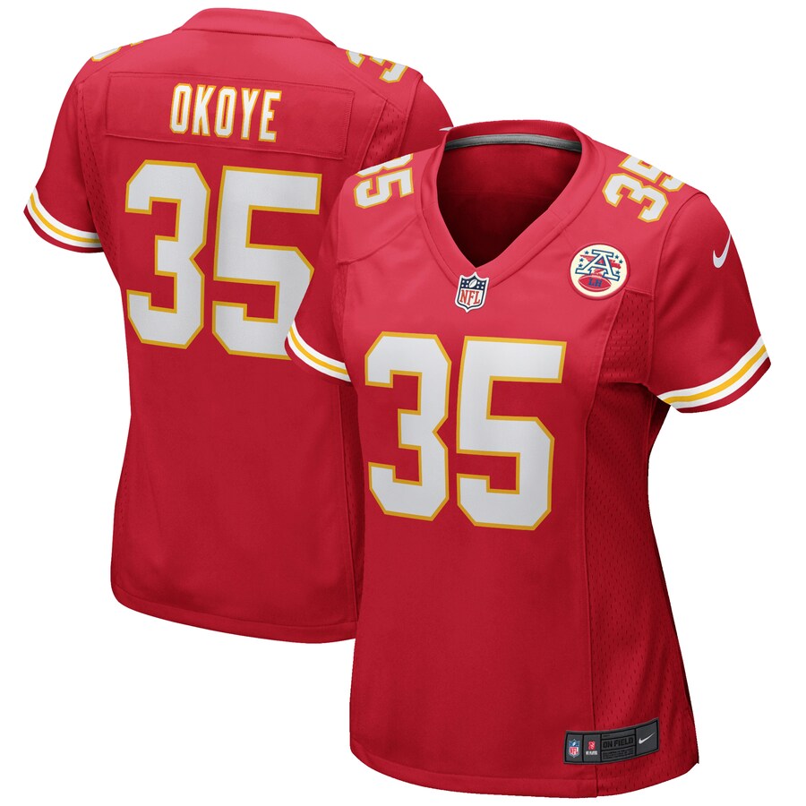 Women's Kansas City Chiefs Christian Okoye Nike Red Game Retired Player Jersey - Puhuasuan