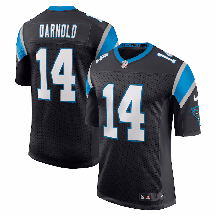 Men's Carolina Panthers Sam Darnold Nike Black Vapor Limited Jersey - Puhuasuan