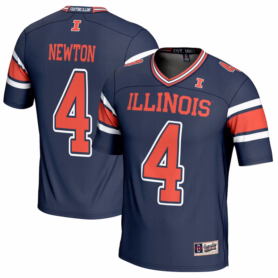 Jer'Zhan Newton Illinois Fighting Illini GameDay Greats NIL Player Football Jersey - Navy - Puhuasuan