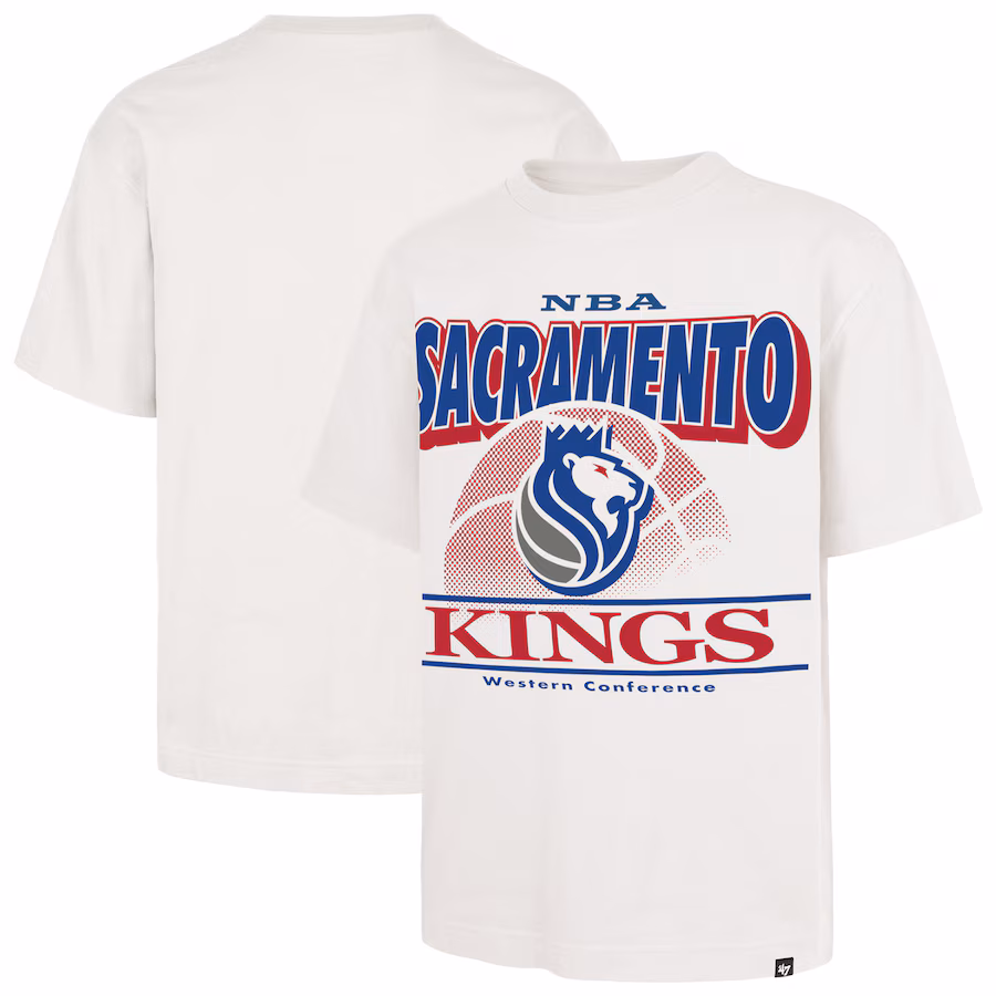 Men's Sacramento Kings  '47 White City Edition Shifty Foundation T-Shirt - Puhuasuan