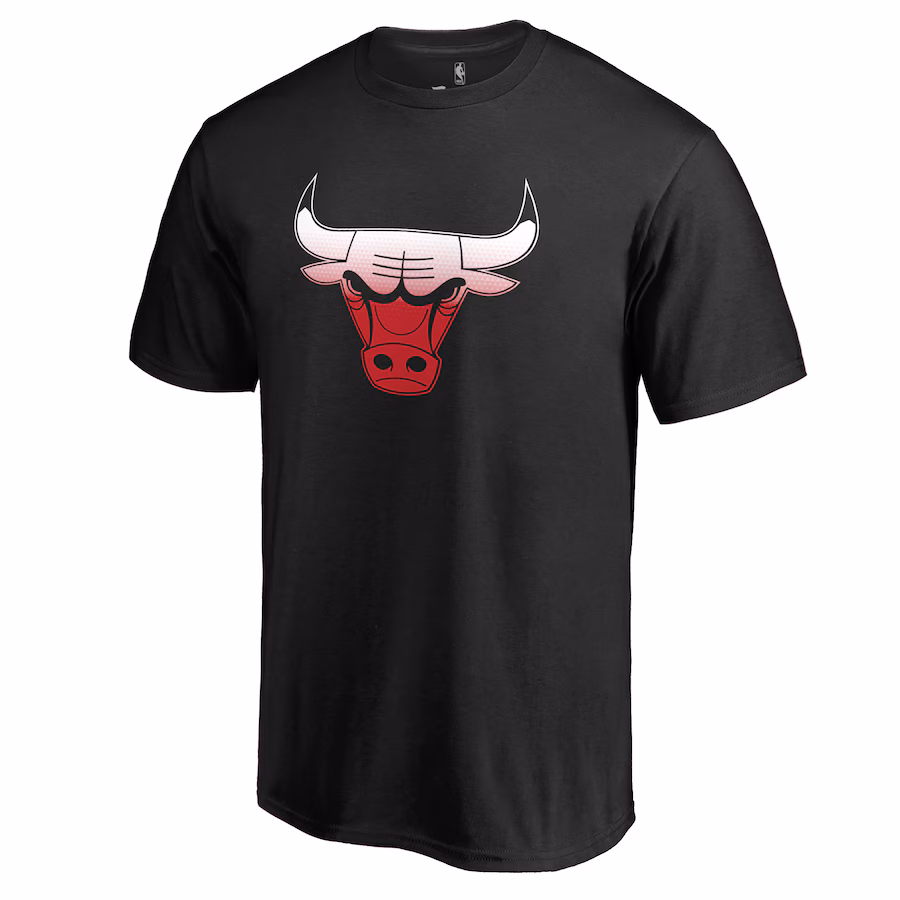 Men's Chicago Bulls Black Gradient Logo T-Shirt - Puhuasuan