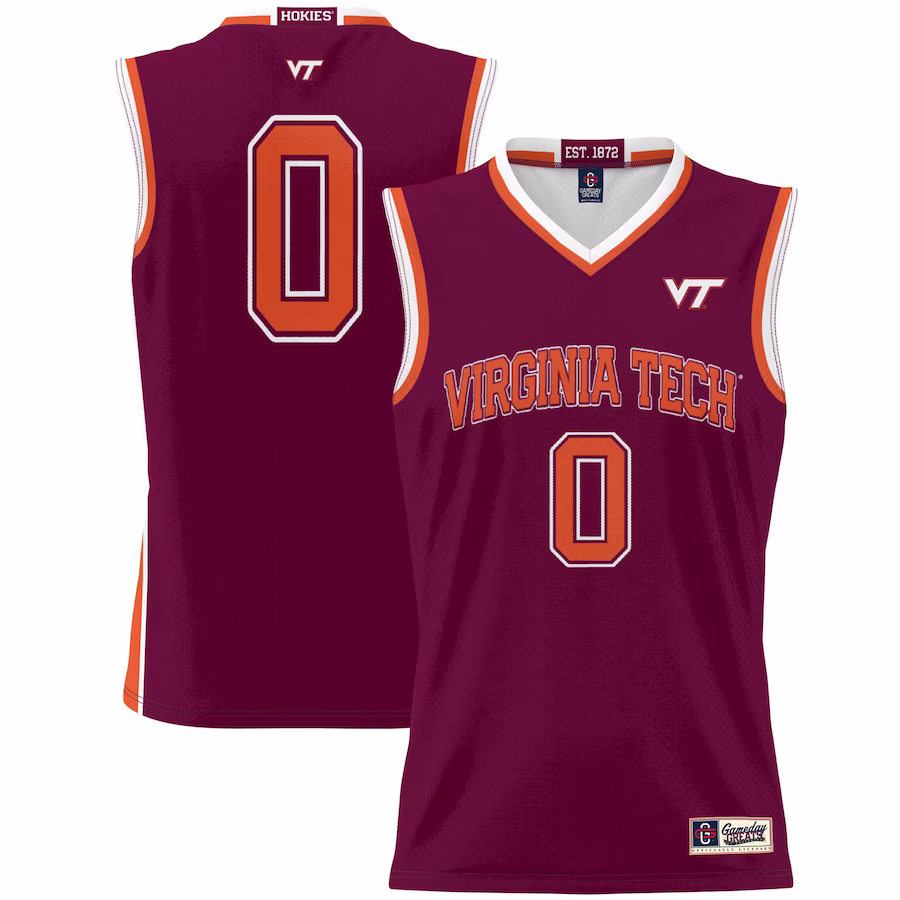 #0 Virginia Tech Hokies GameDay Greats Unisex Lightweight Basketball Jersey - Maroon - Puhuasuan
