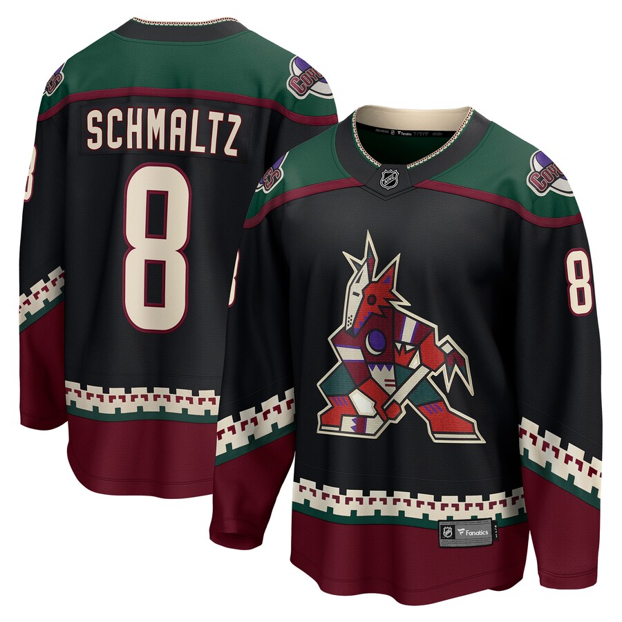 Men's Arizona Coyotes Nick Schmaltz Fanatics Branded Black Home Breakaway Player Jersey - Puhuasuan