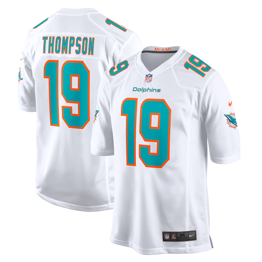 Men's Miami Dolphins Skylar Thompson Nike White Game Player Jersey - Puhuasuan